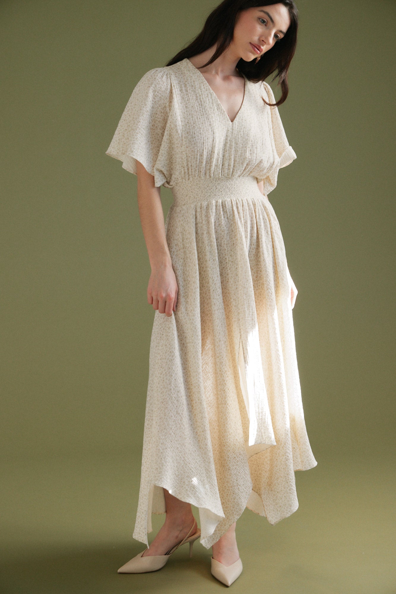 Unbalanced Skirt Maxi Dress