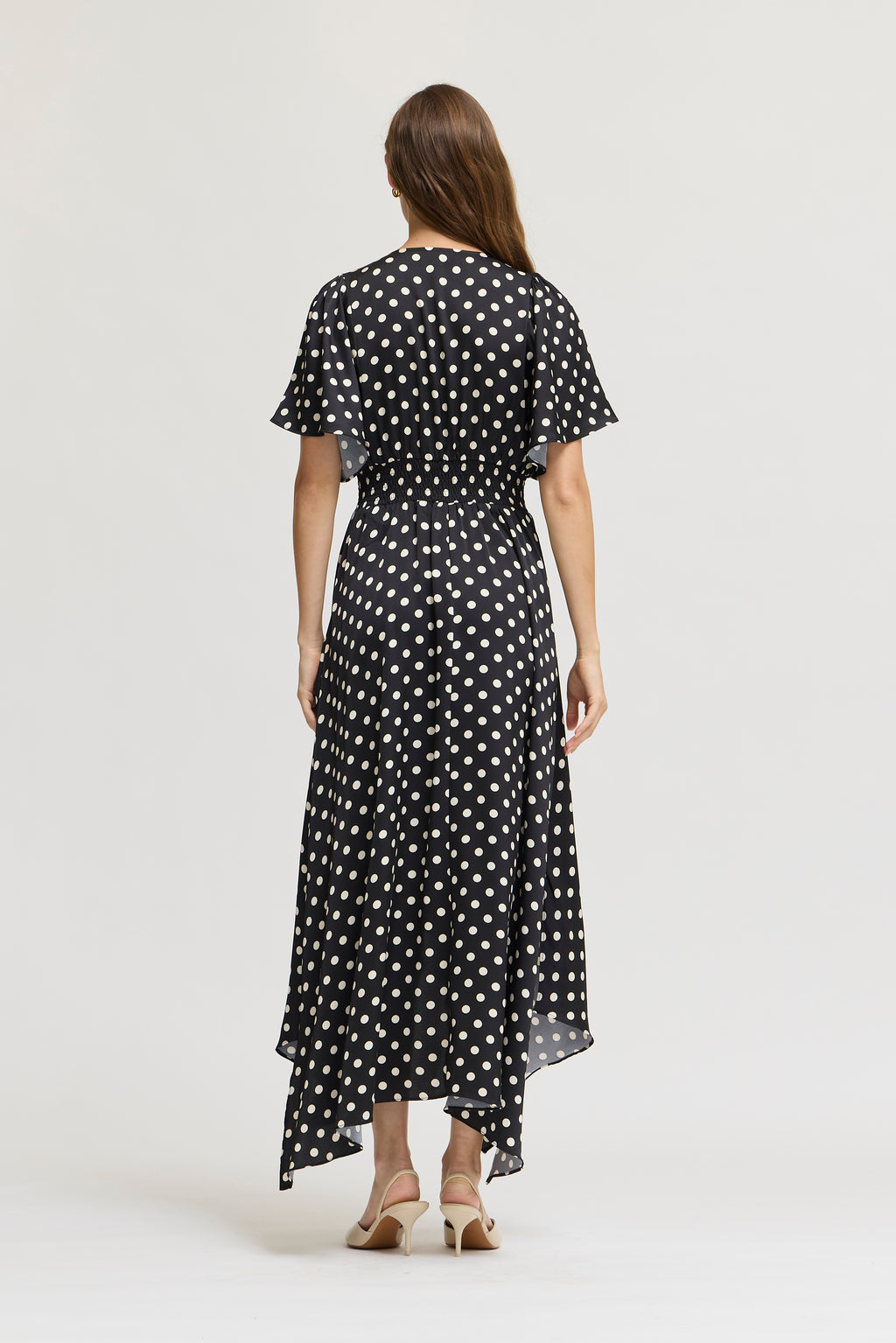 Unbalanced Skirt Maxi Dress in Black Ivory