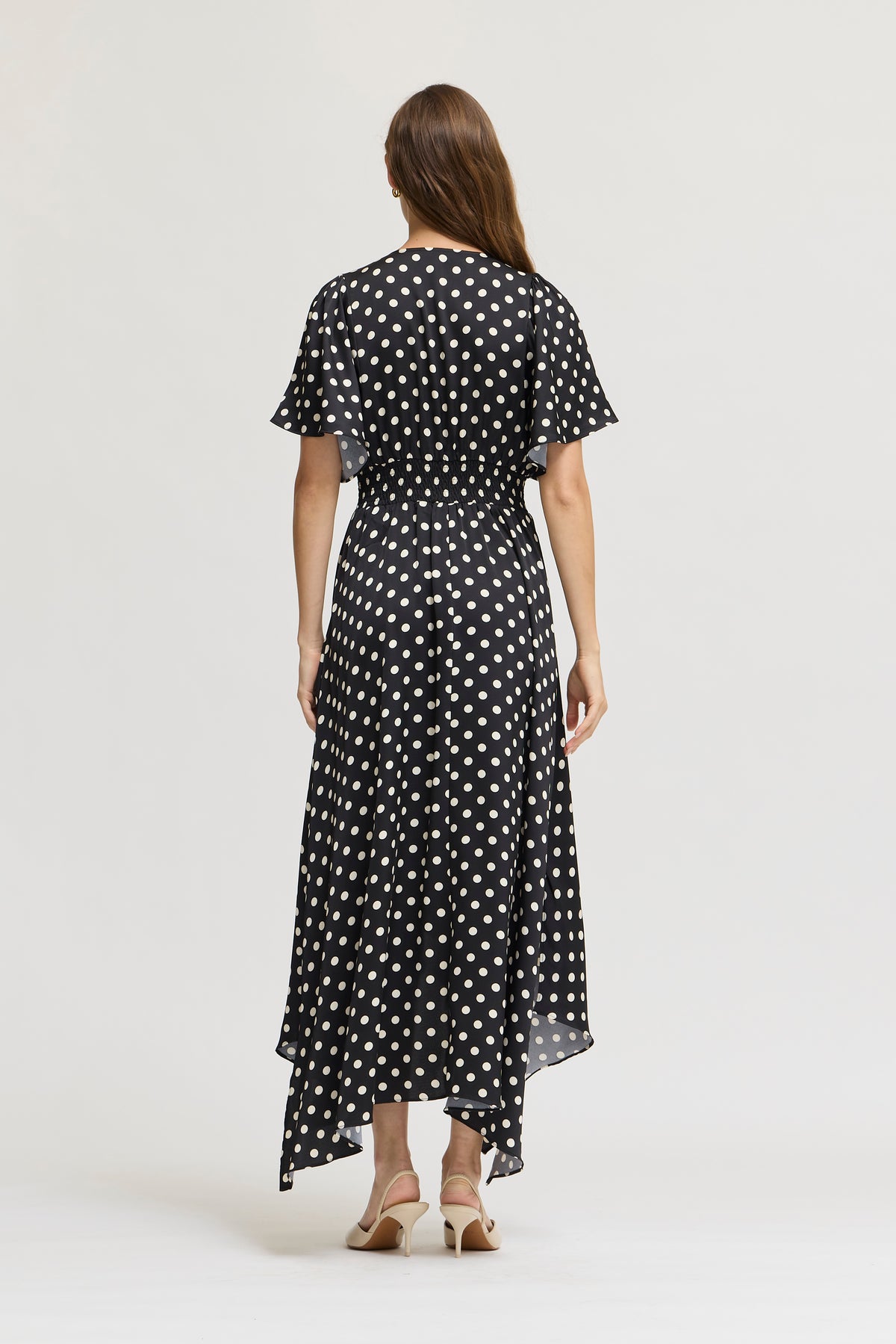 Unbalanced Skirt Maxi Dress in Black Ivory