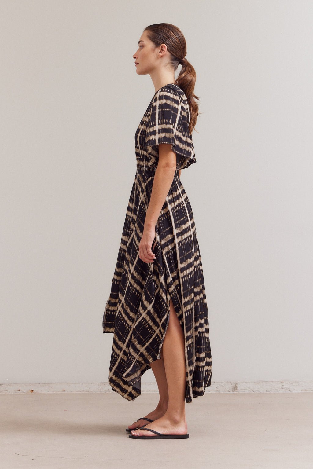 Printed Unbalanced Skirt Maxi Dress