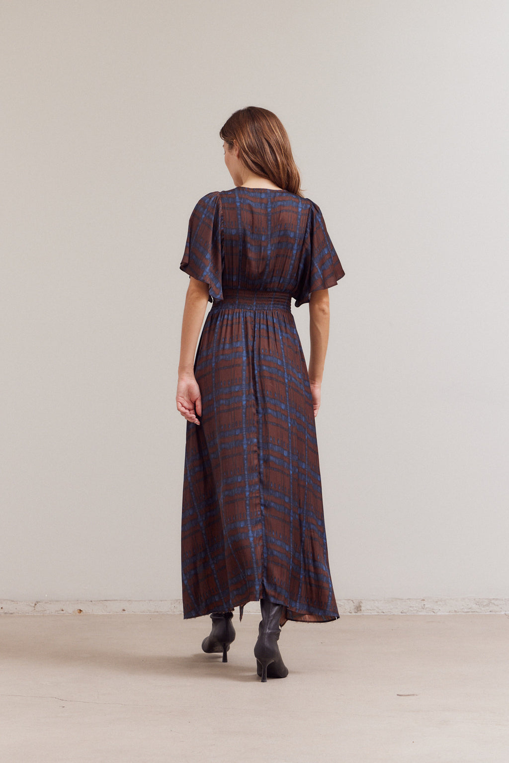 Printed Unbalanced Skirt Maxi Dress