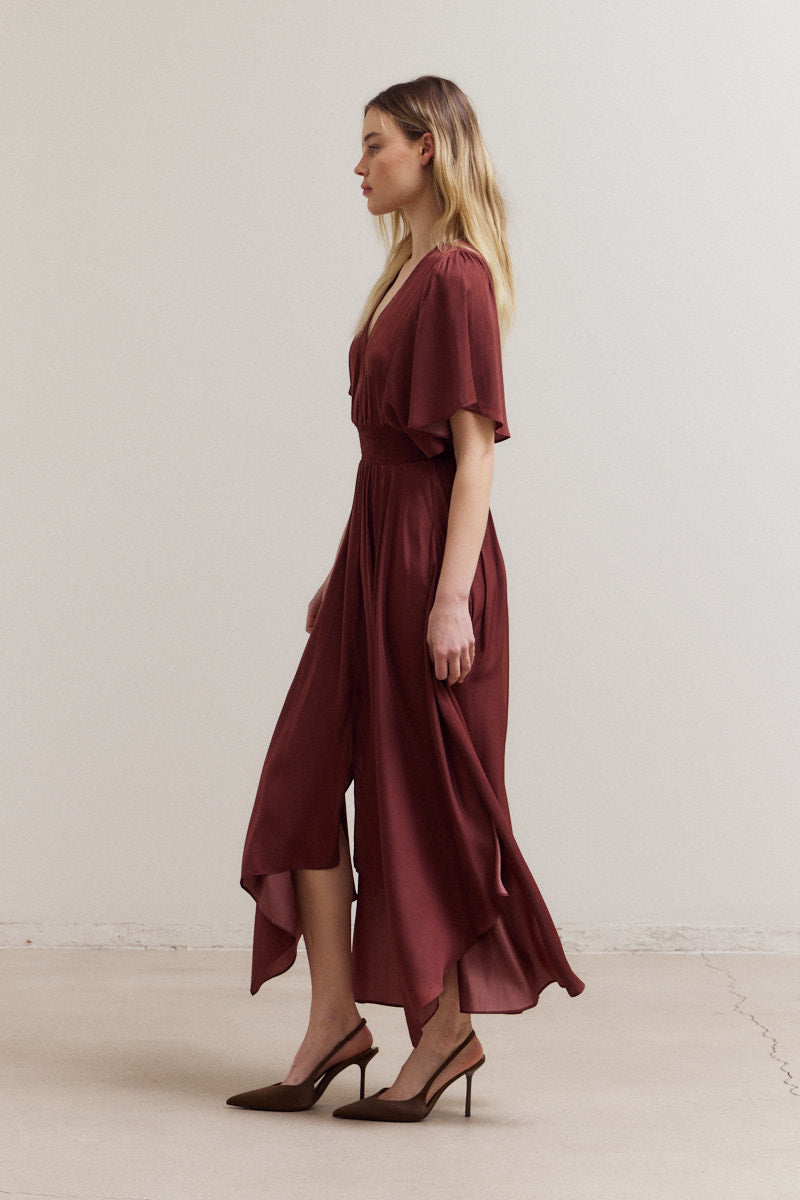 Unbalanced Skirt Maxi Dress