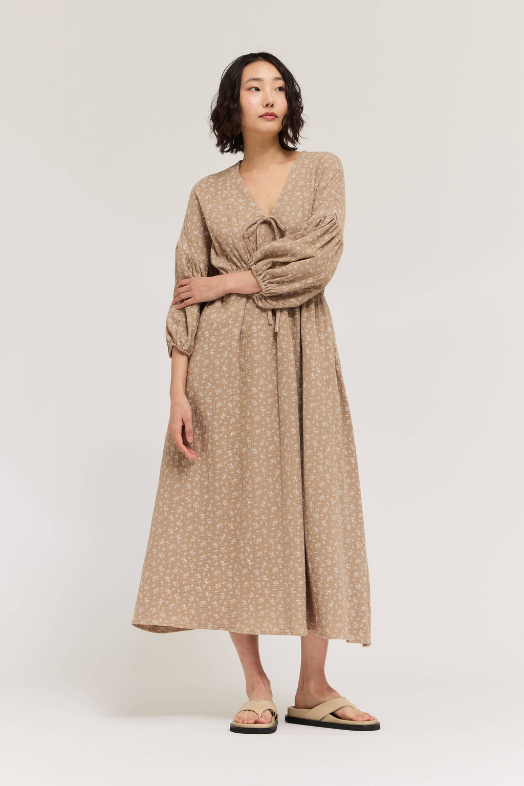 Floral Gauze Print Dress