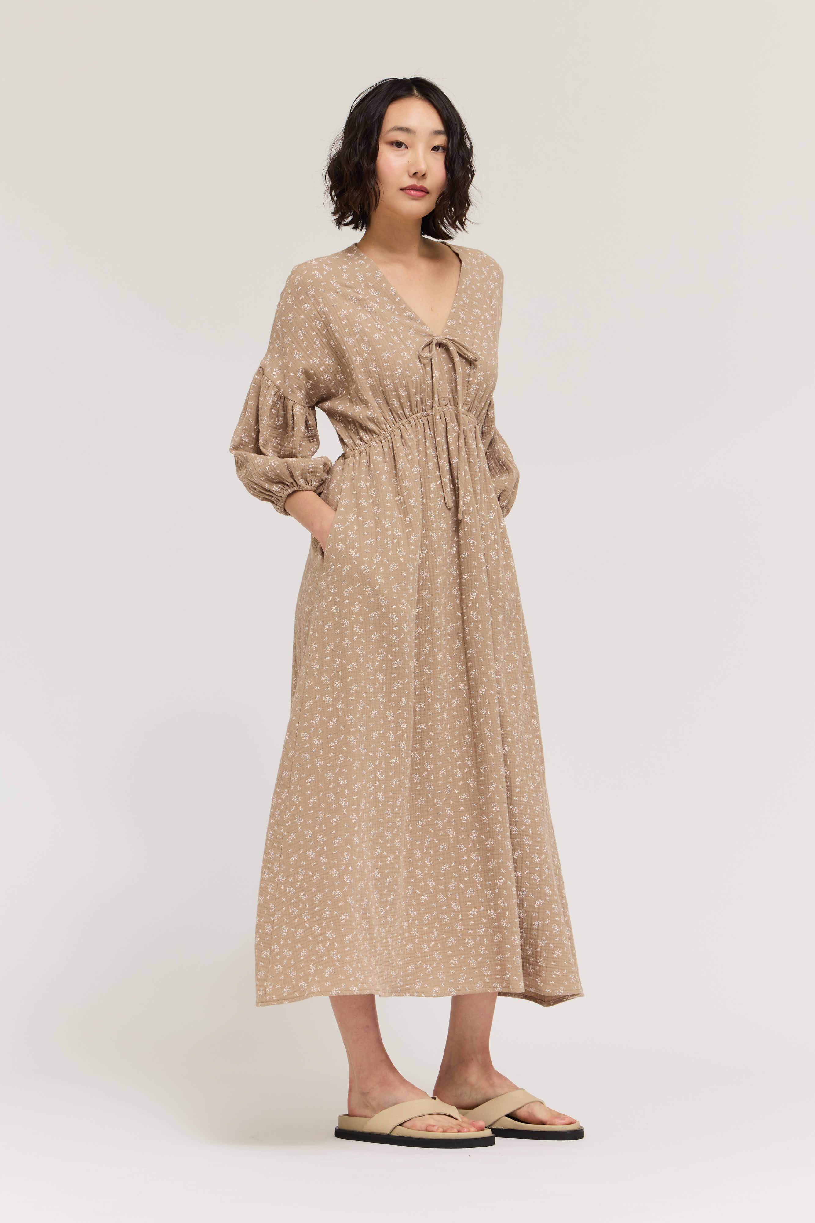 Floral Gauze Print Dress