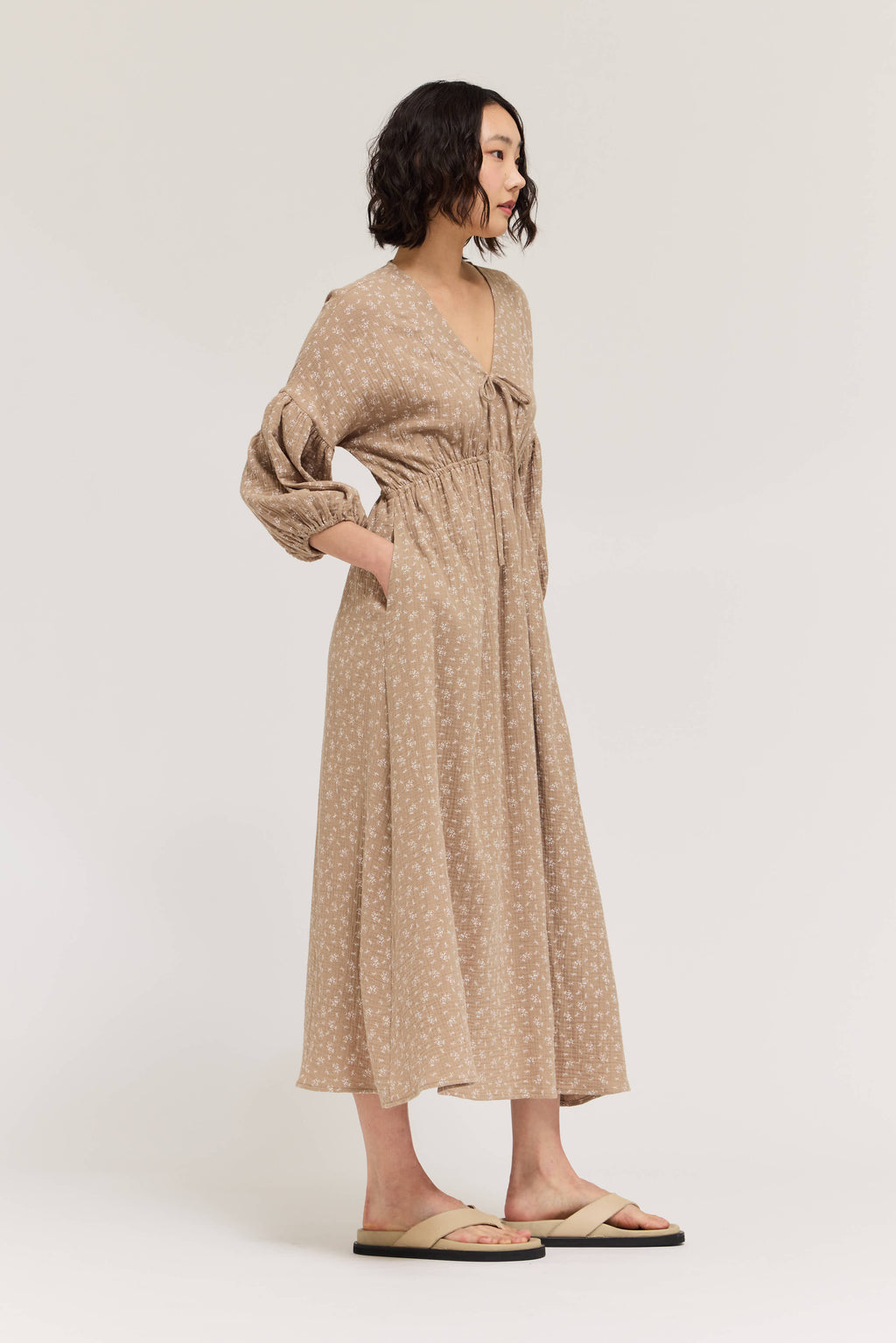 Floral Gauze Print Dress