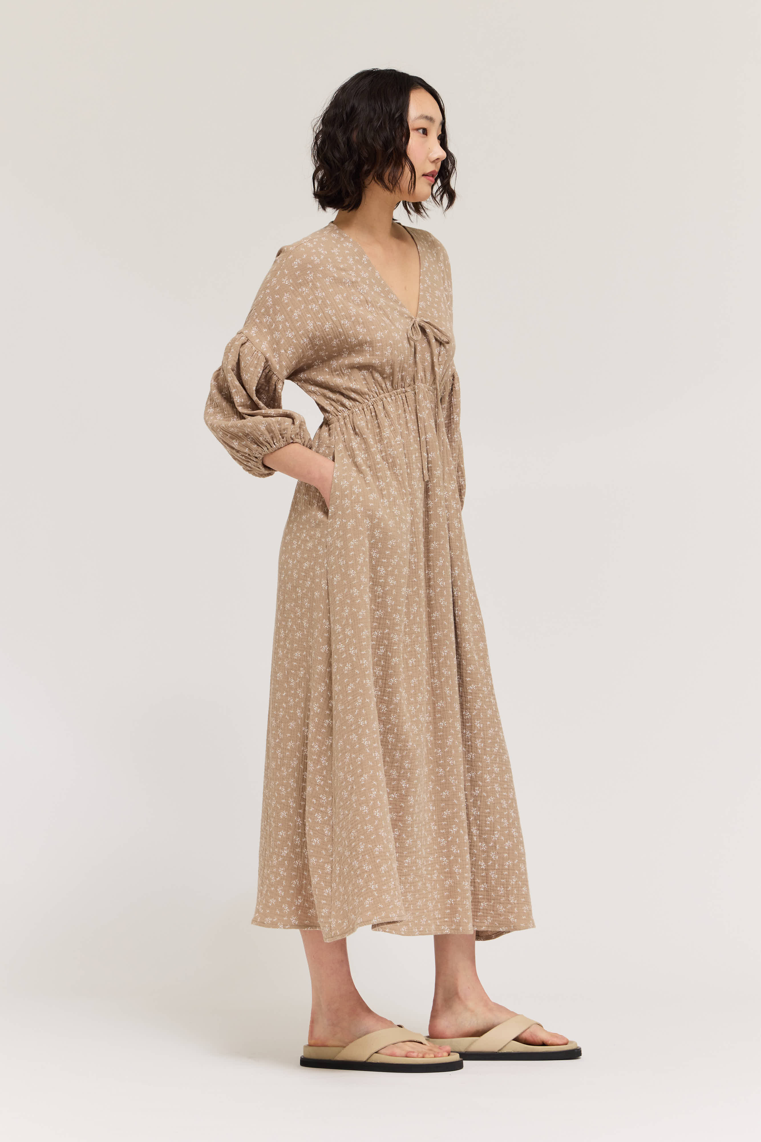 Floral Gauze Print Dress