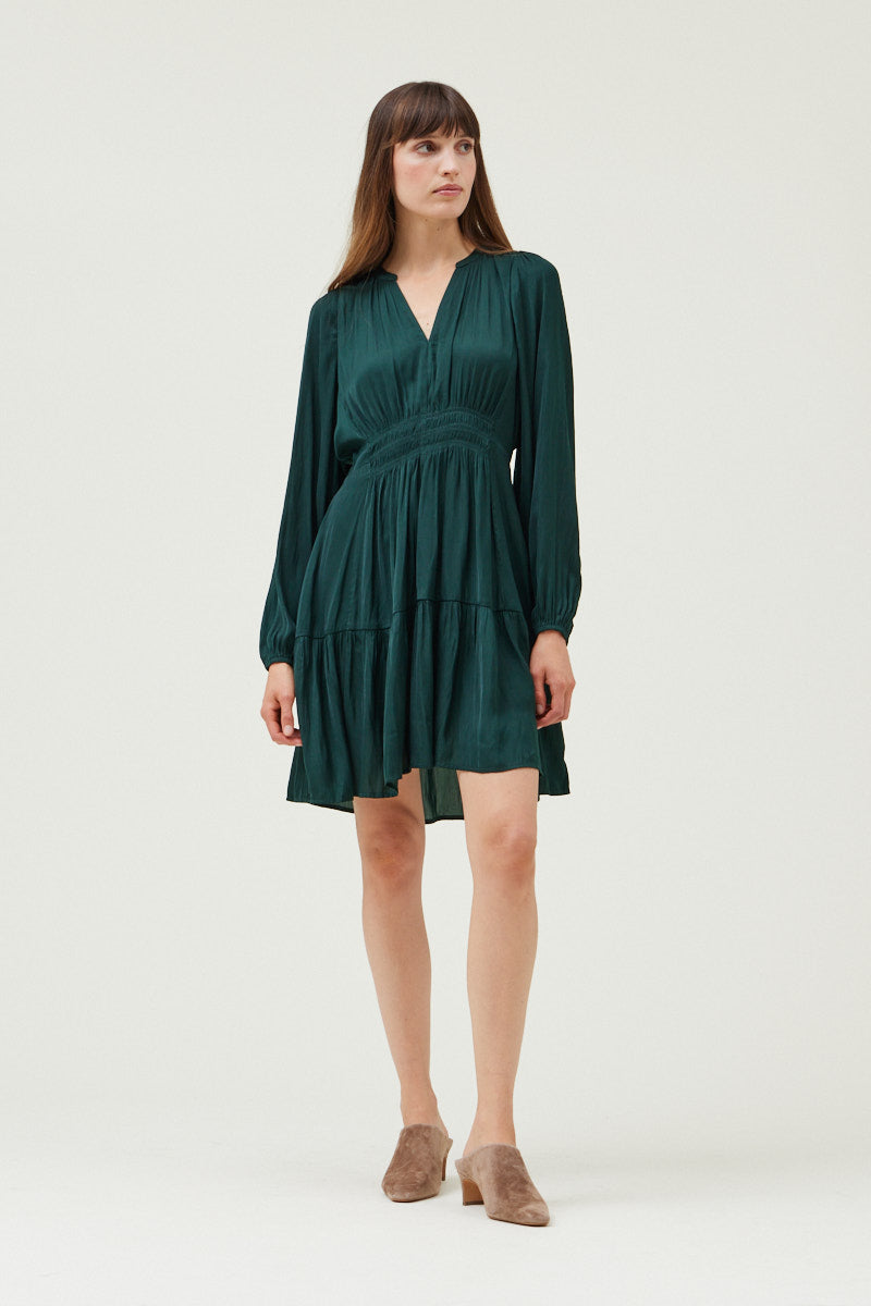 Long Sleeve Satin Mini Dress