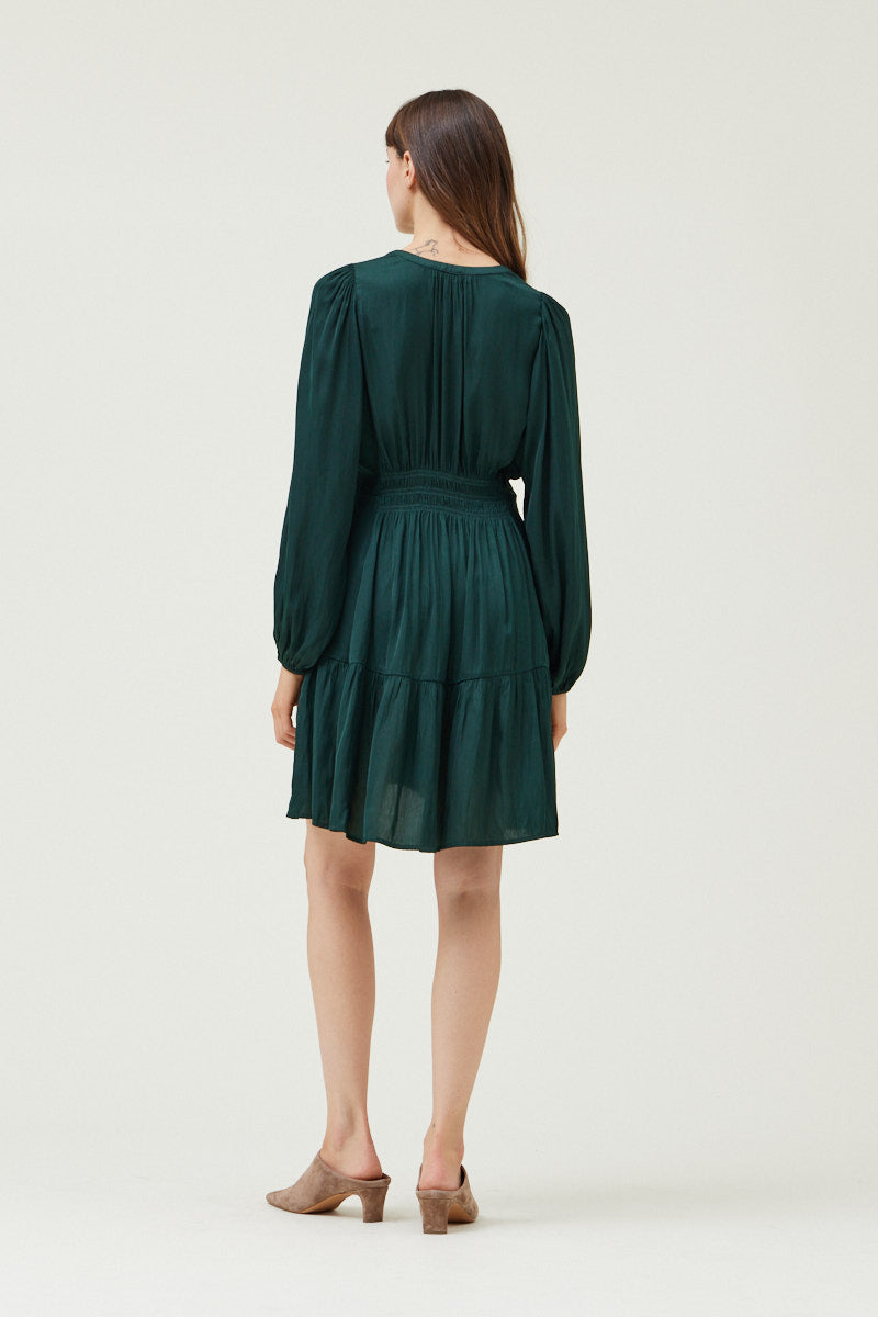 Long Sleeve Satin Mini Dress