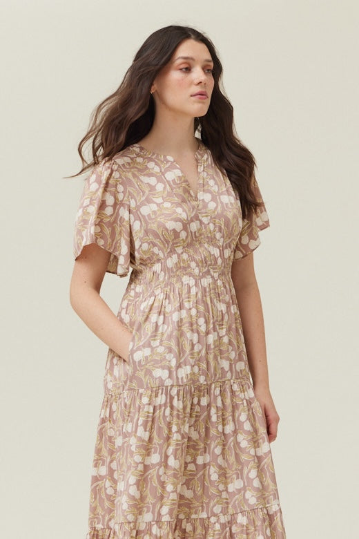 Printed Midi Dress