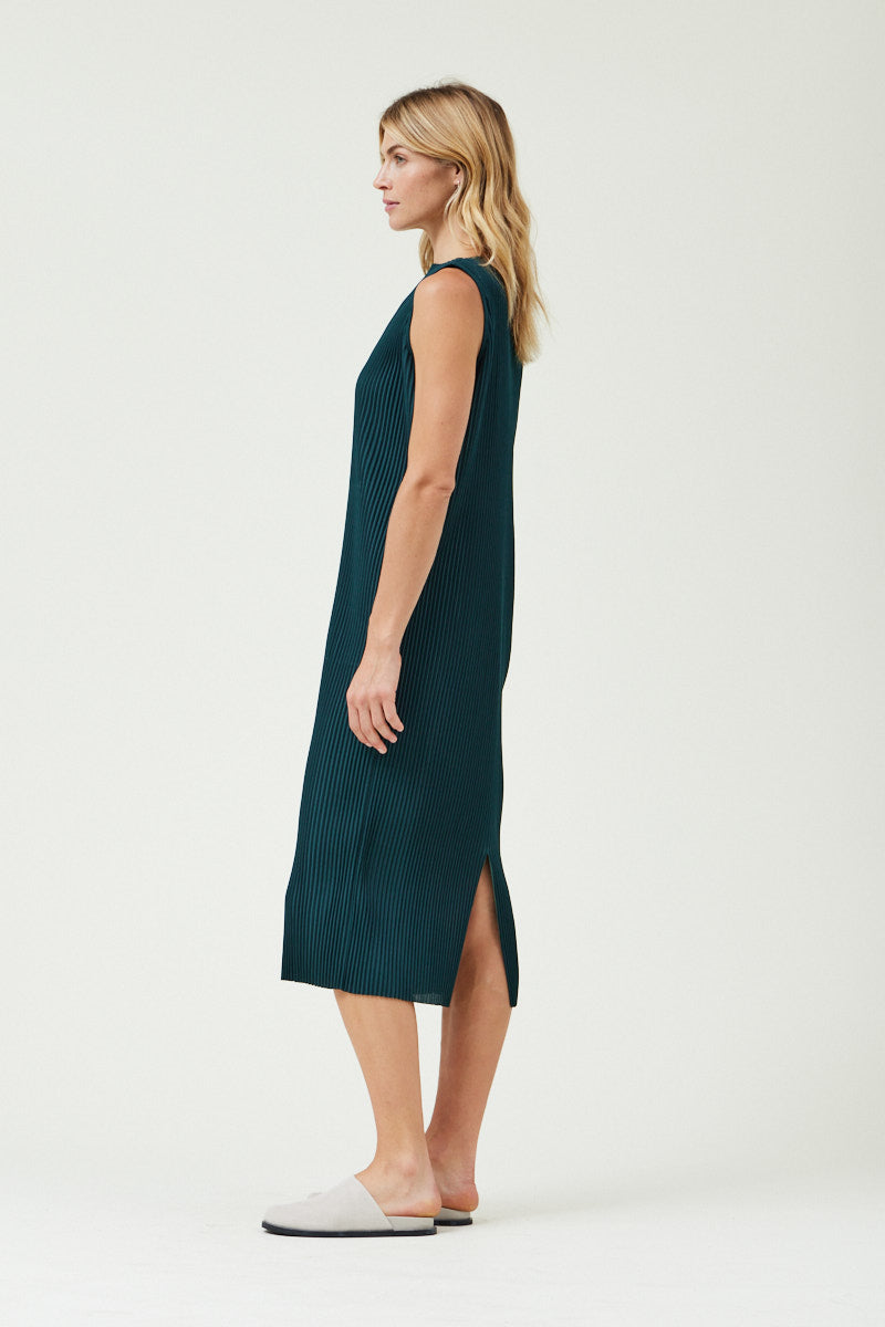 Pleated Midi Dress