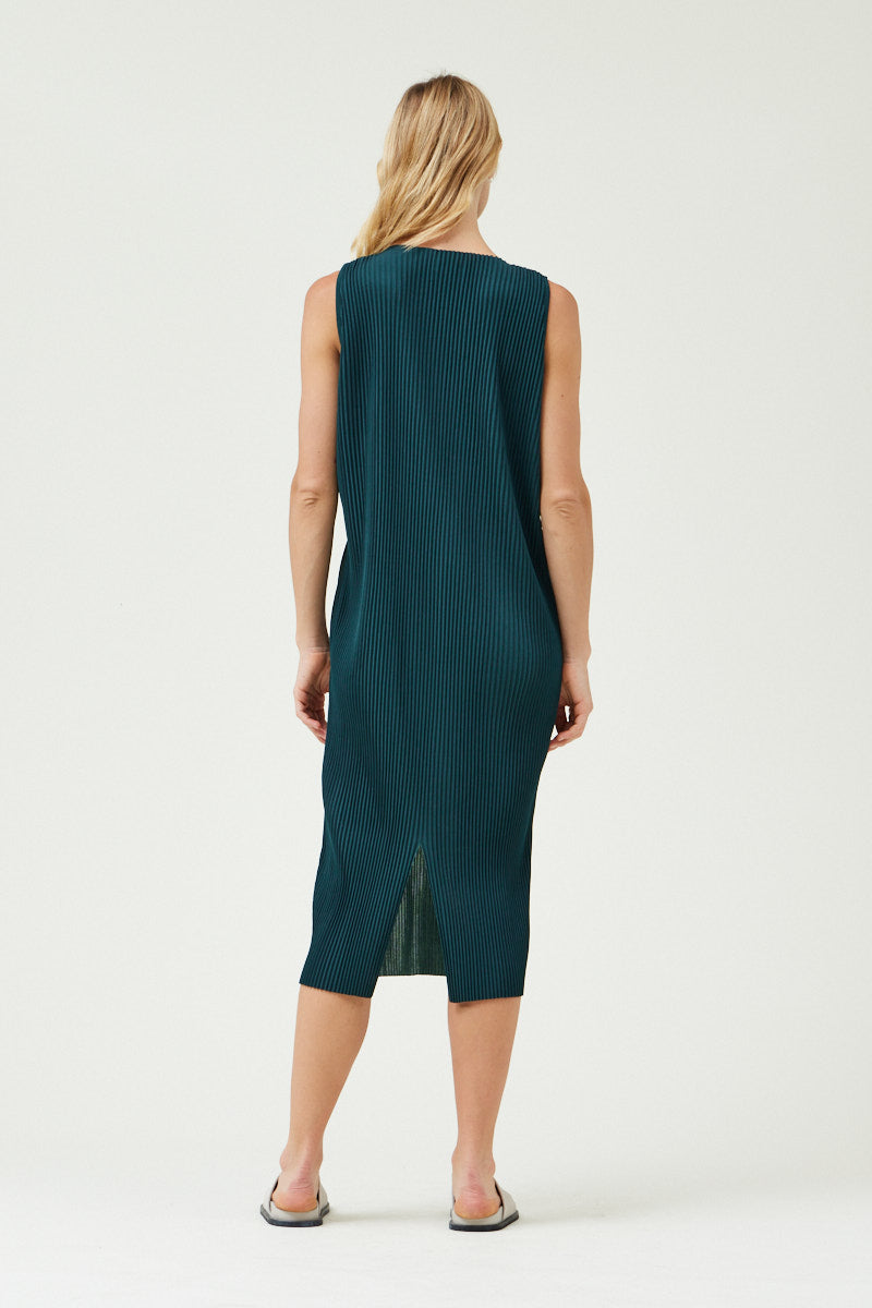 Pleated Midi Dress