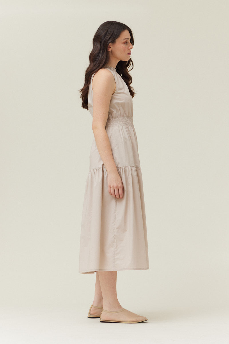 Cotton Sleeveless Midi Dress