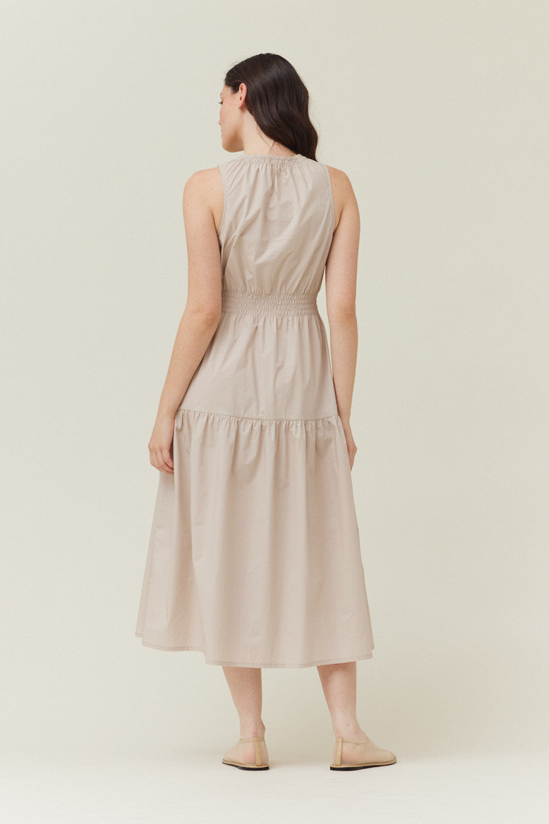Cotton Sleeveless Midi Dress
