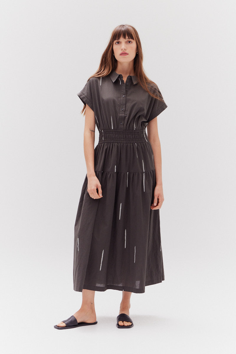Cotton Print Shirt Dress