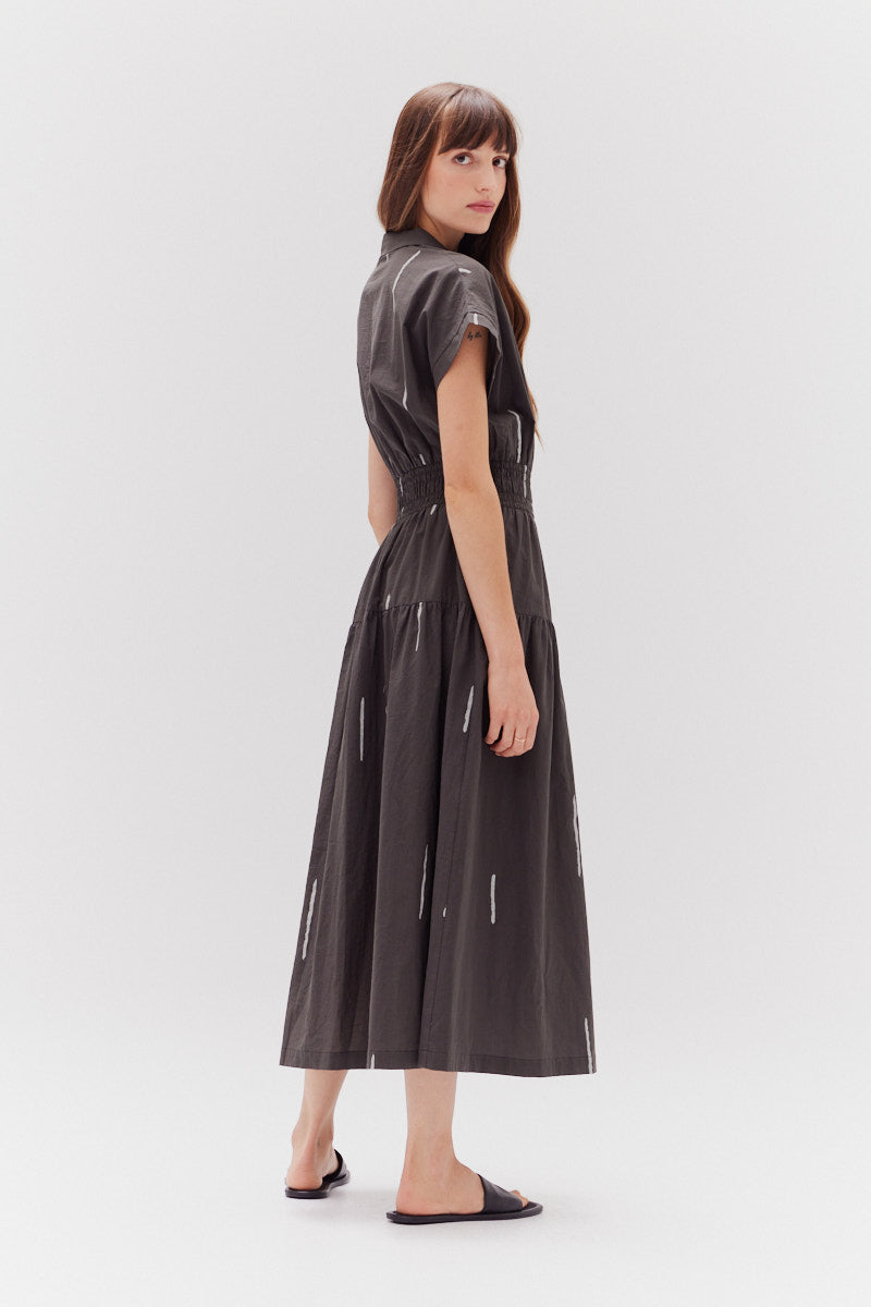 Cotton Print Shirt Dress
