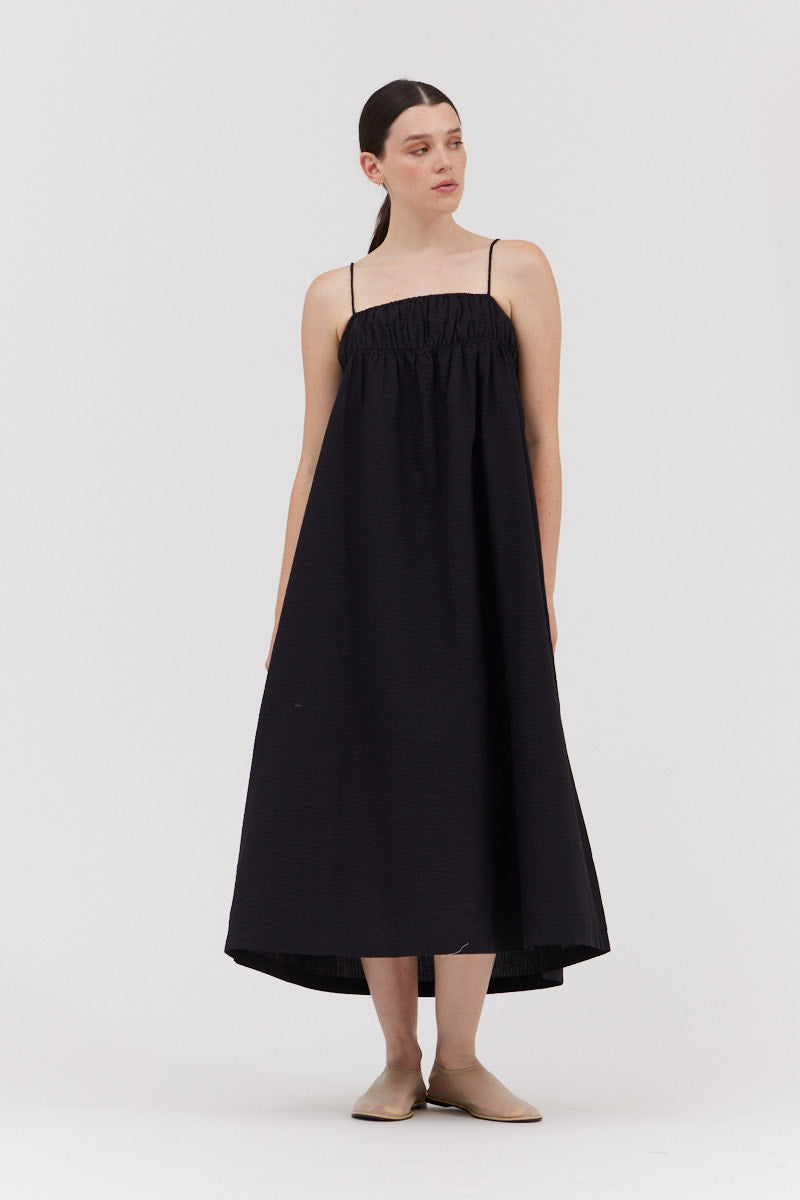 Summer Midi Dress in Black