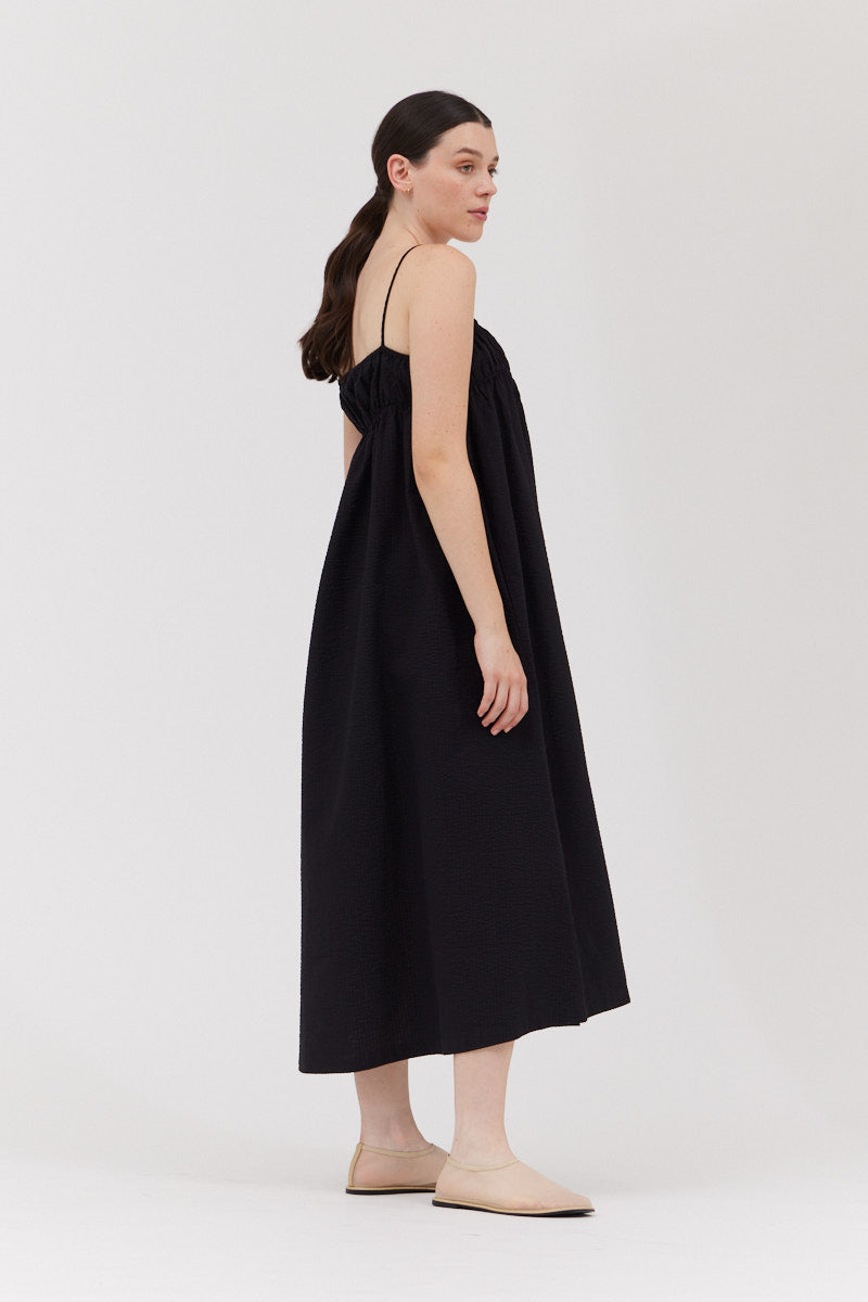 Summer Midi Dress in Black