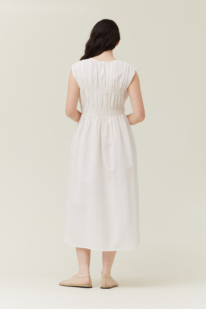 Seersucker Midi Dress