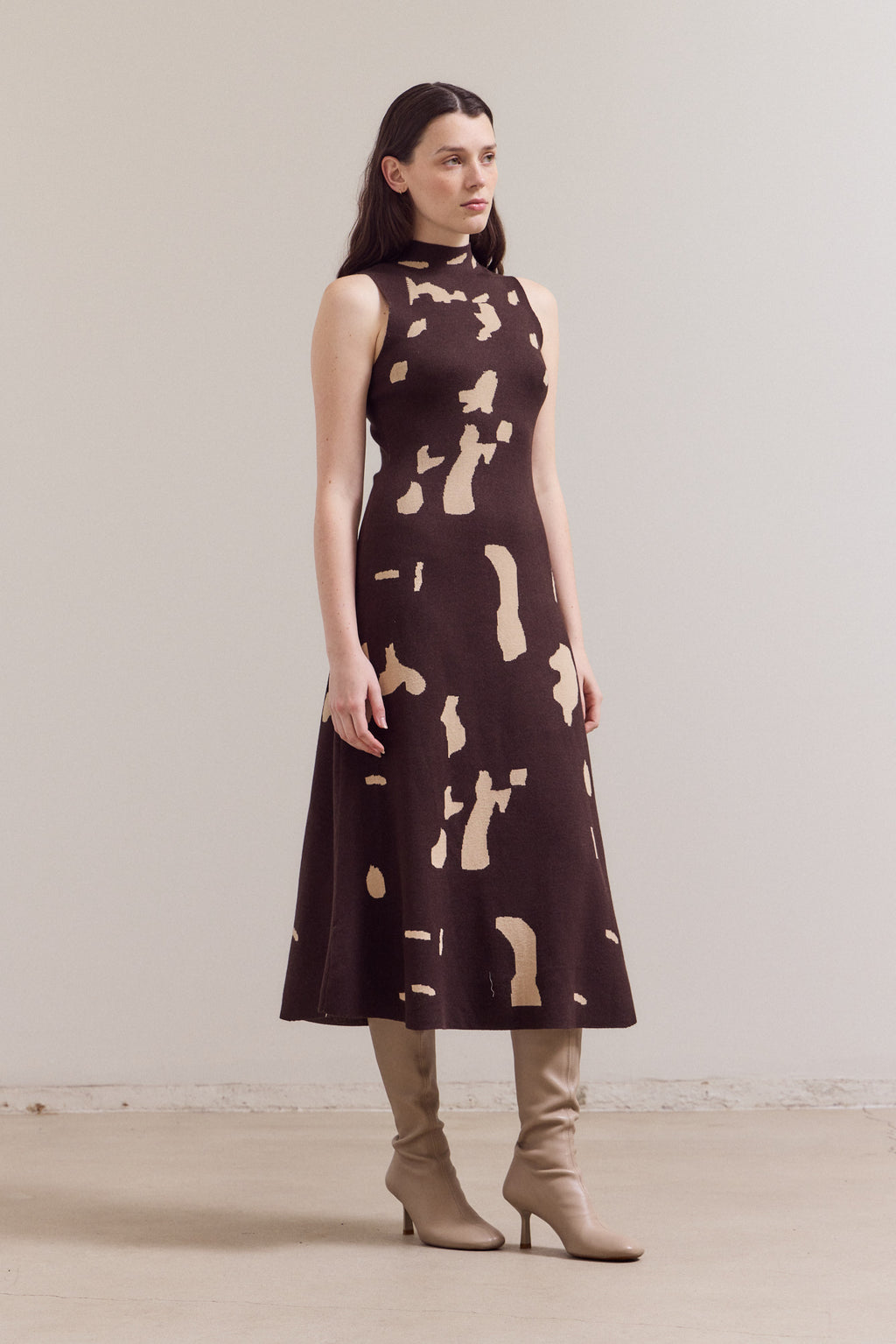 Fitted Knit Maxi Dress