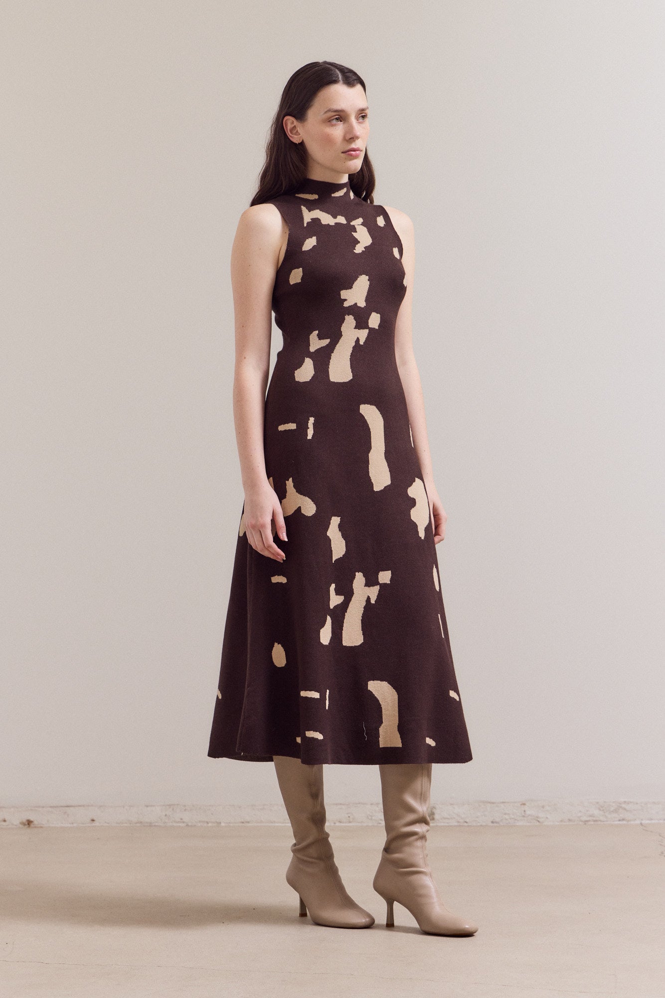 Fitted Knit Maxi Dress