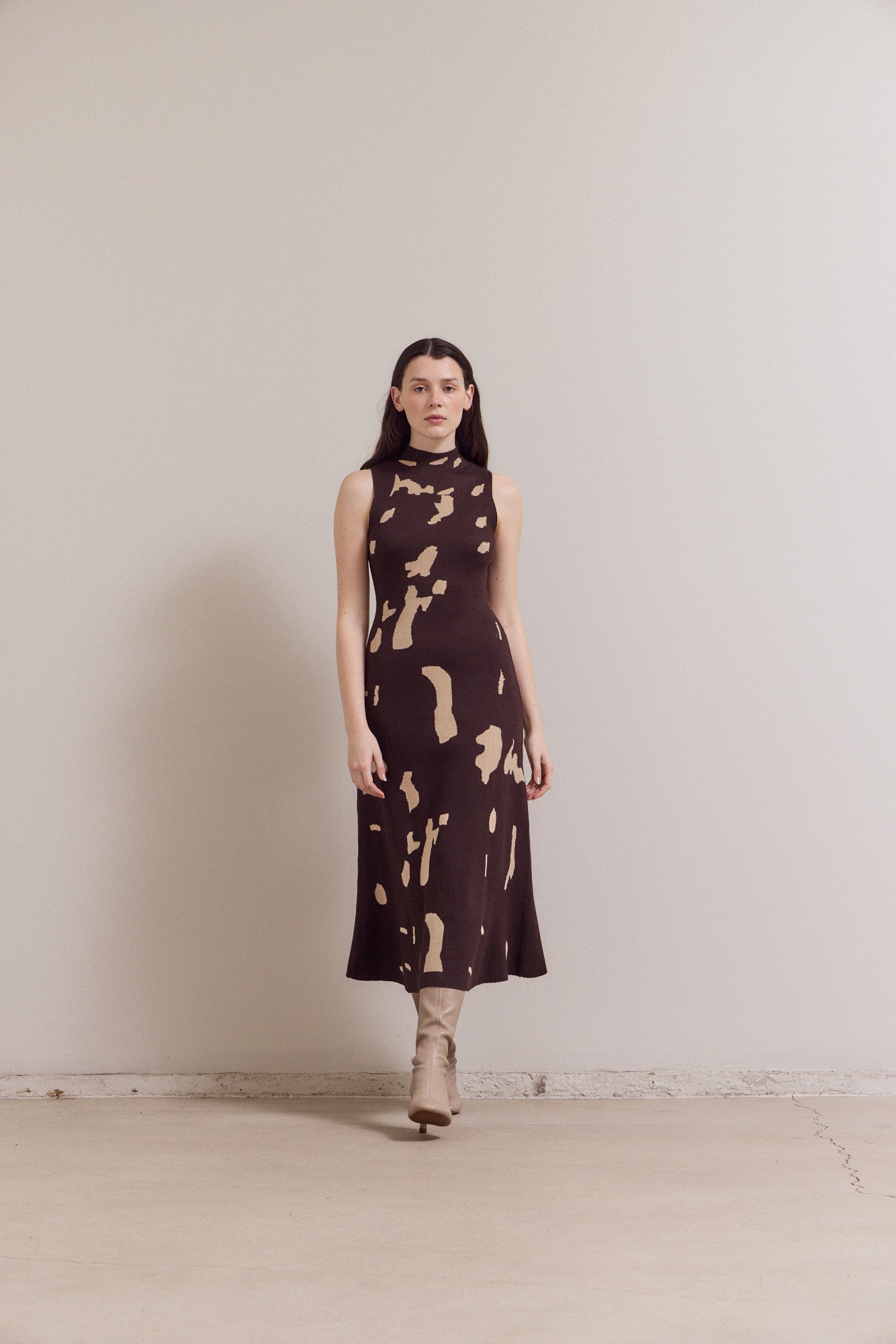 Fitted Knit Maxi Dress