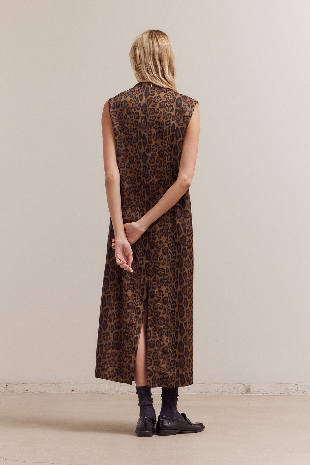 Leopard Mock Neck Dress