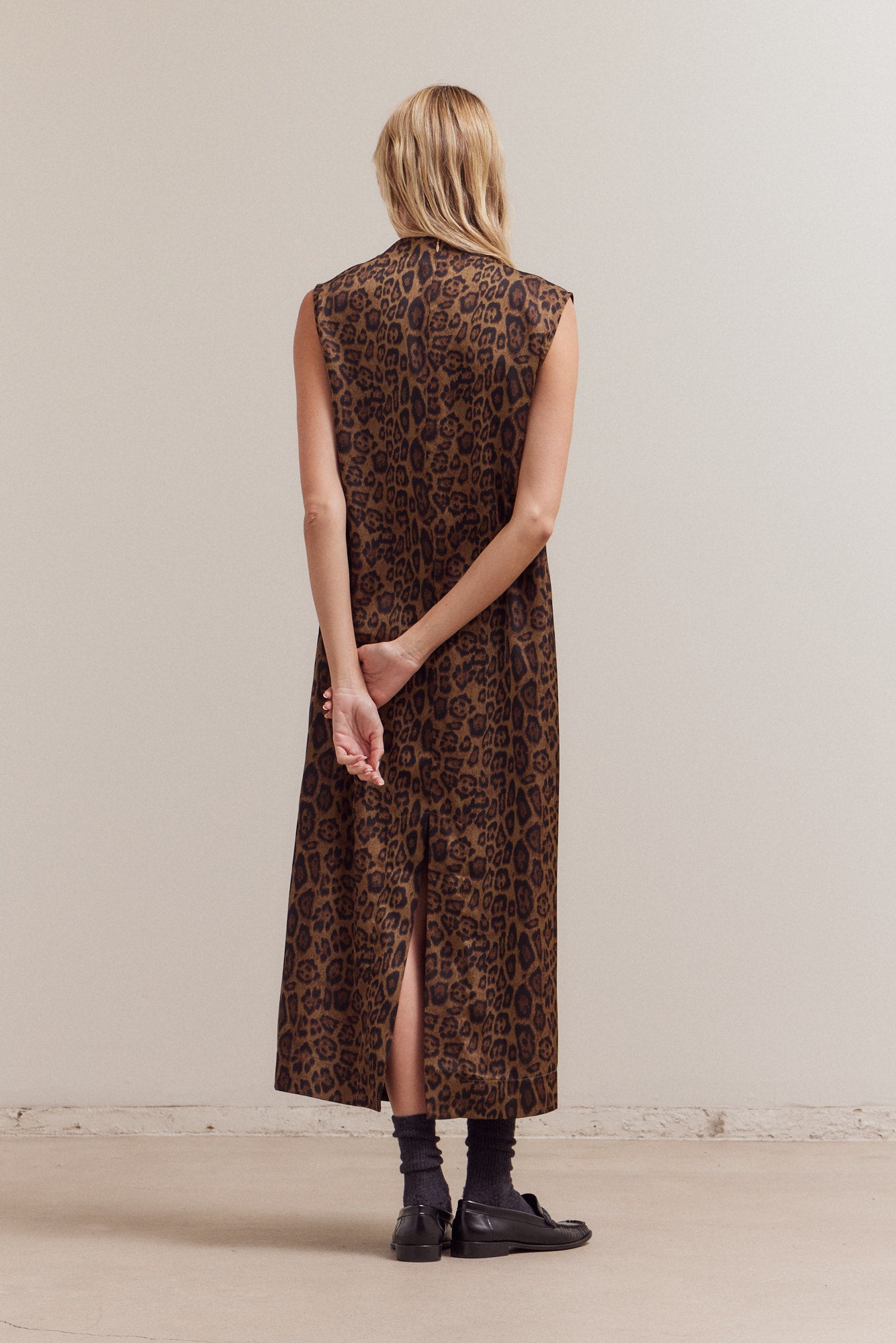 Leopard Mock Neck Dress