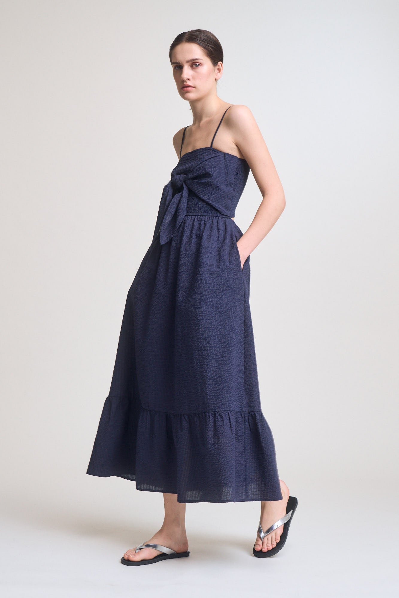 Front Tie Maxi Dress