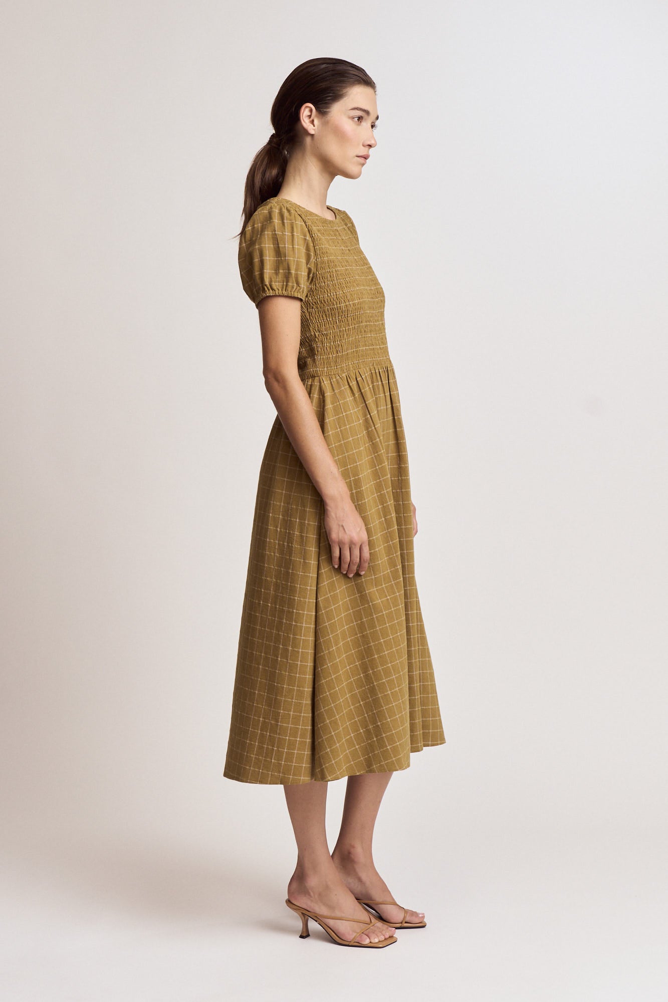 Grid Smocked Dress