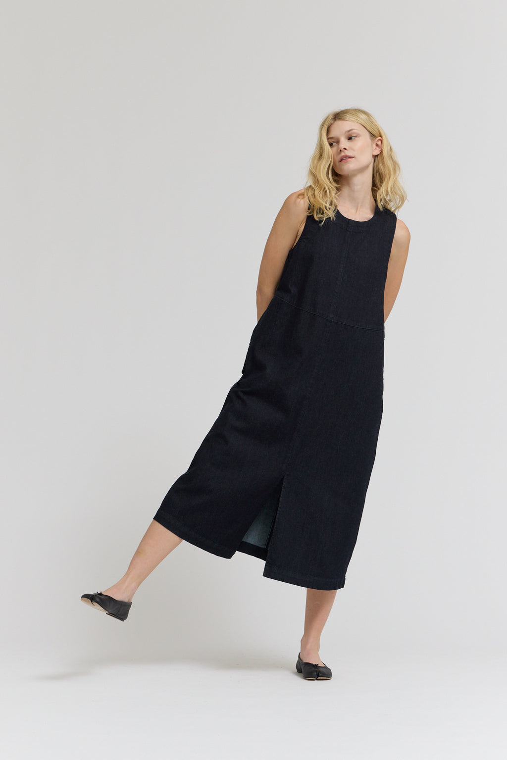 Denim Column Dress