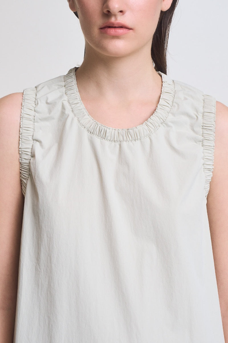 Baby Ruffle Detail A-Line Maxi Dress in Spray Green