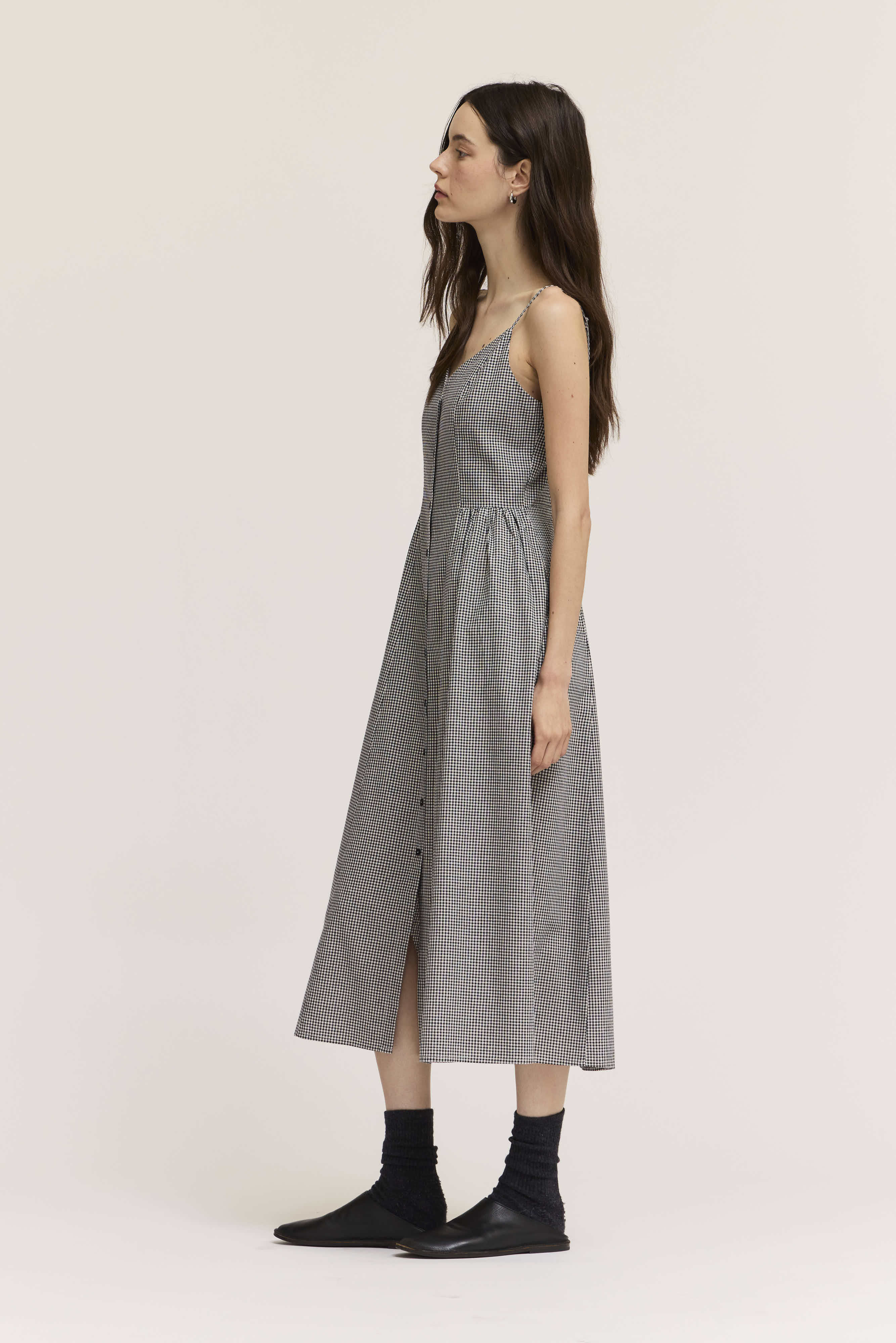 Strappy Button Down Midi Dress