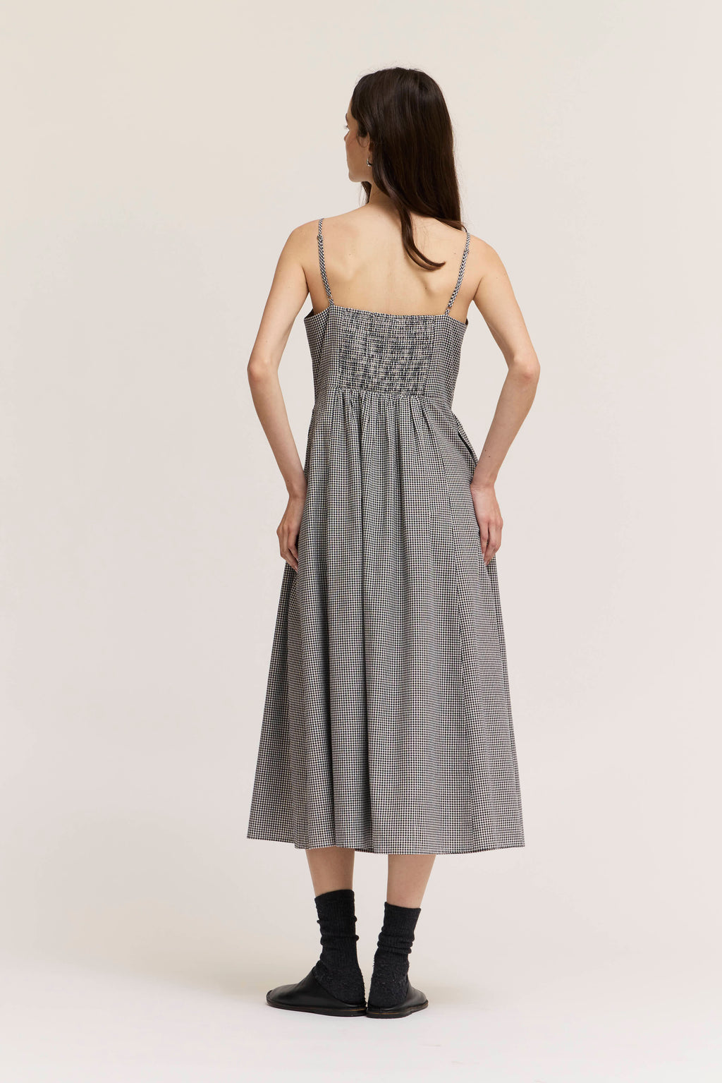 Strappy Button Down Midi Dress