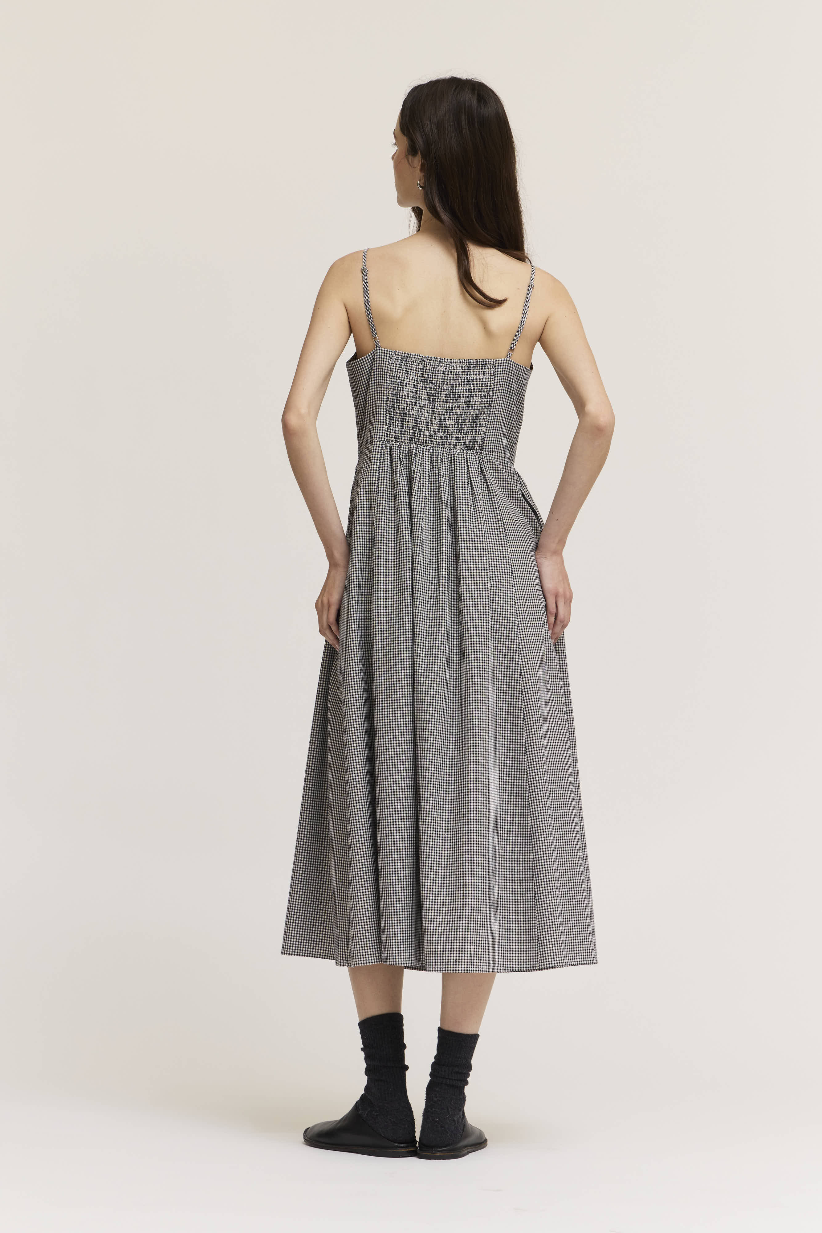 Strappy Button Down Midi Dress