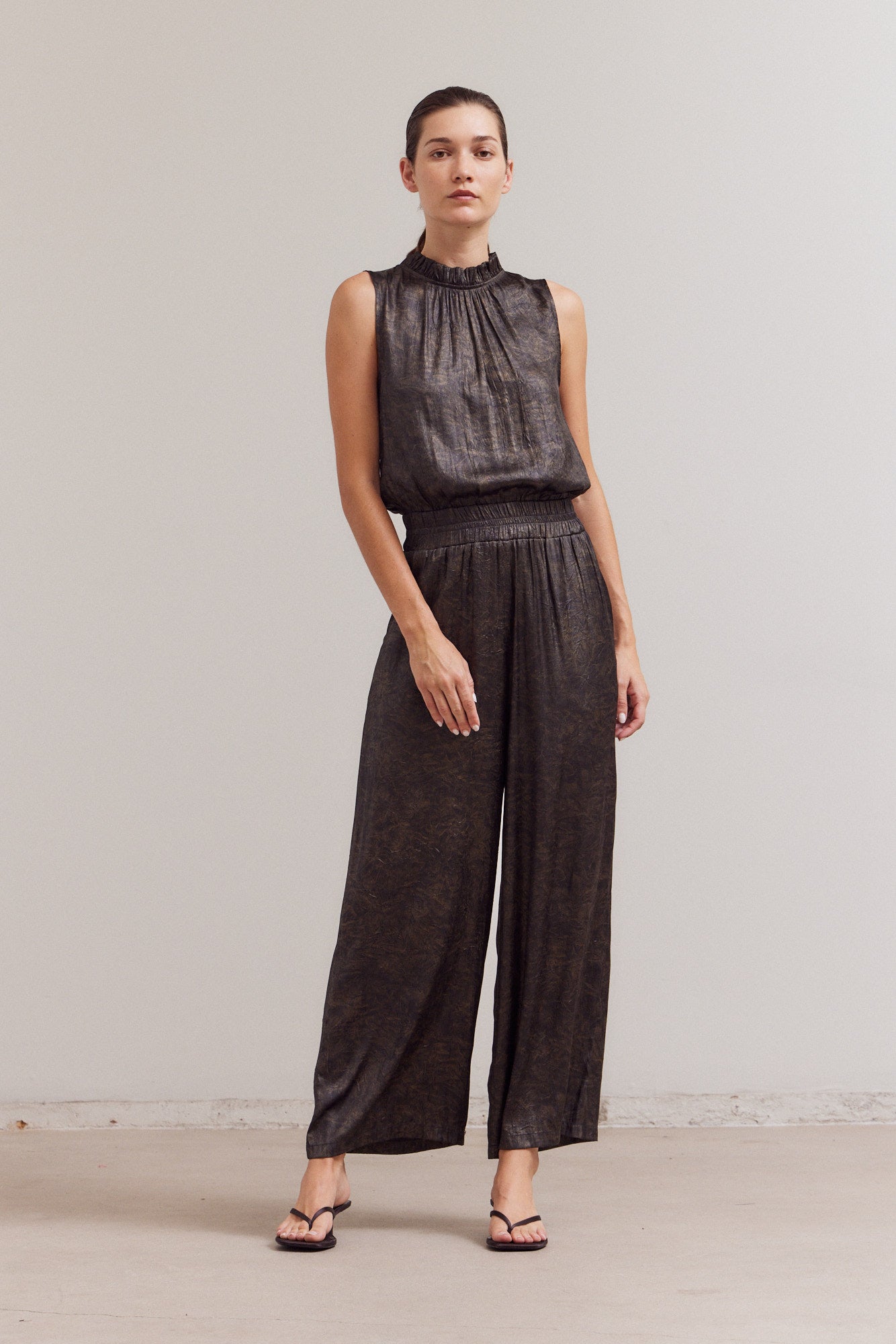 Ruffle Neck Jumpsuit