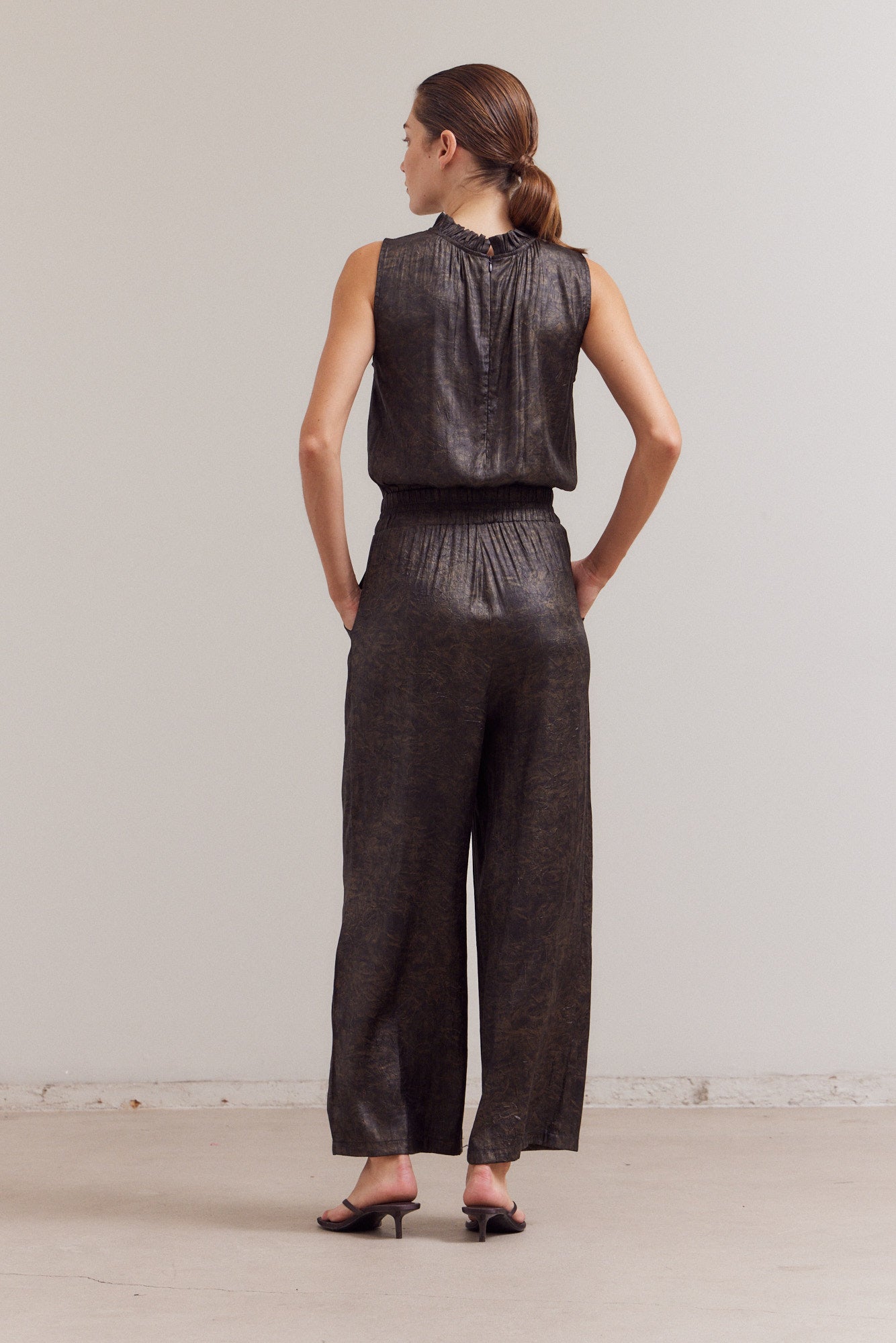 Ruffle Neck Jumpsuit