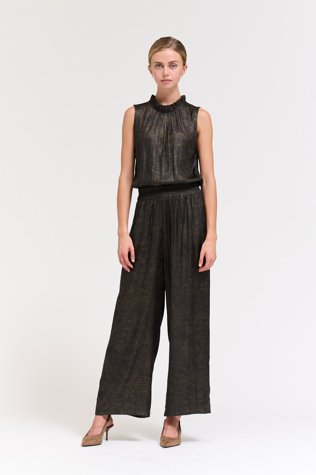 Ruffle Neck Jumpsuit