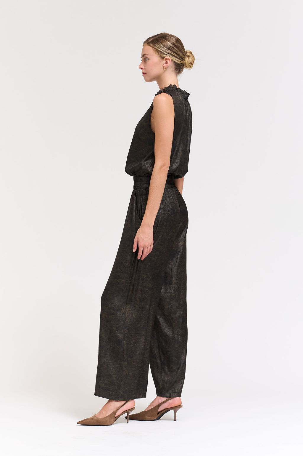 Ruffle Neck Jumpsuit