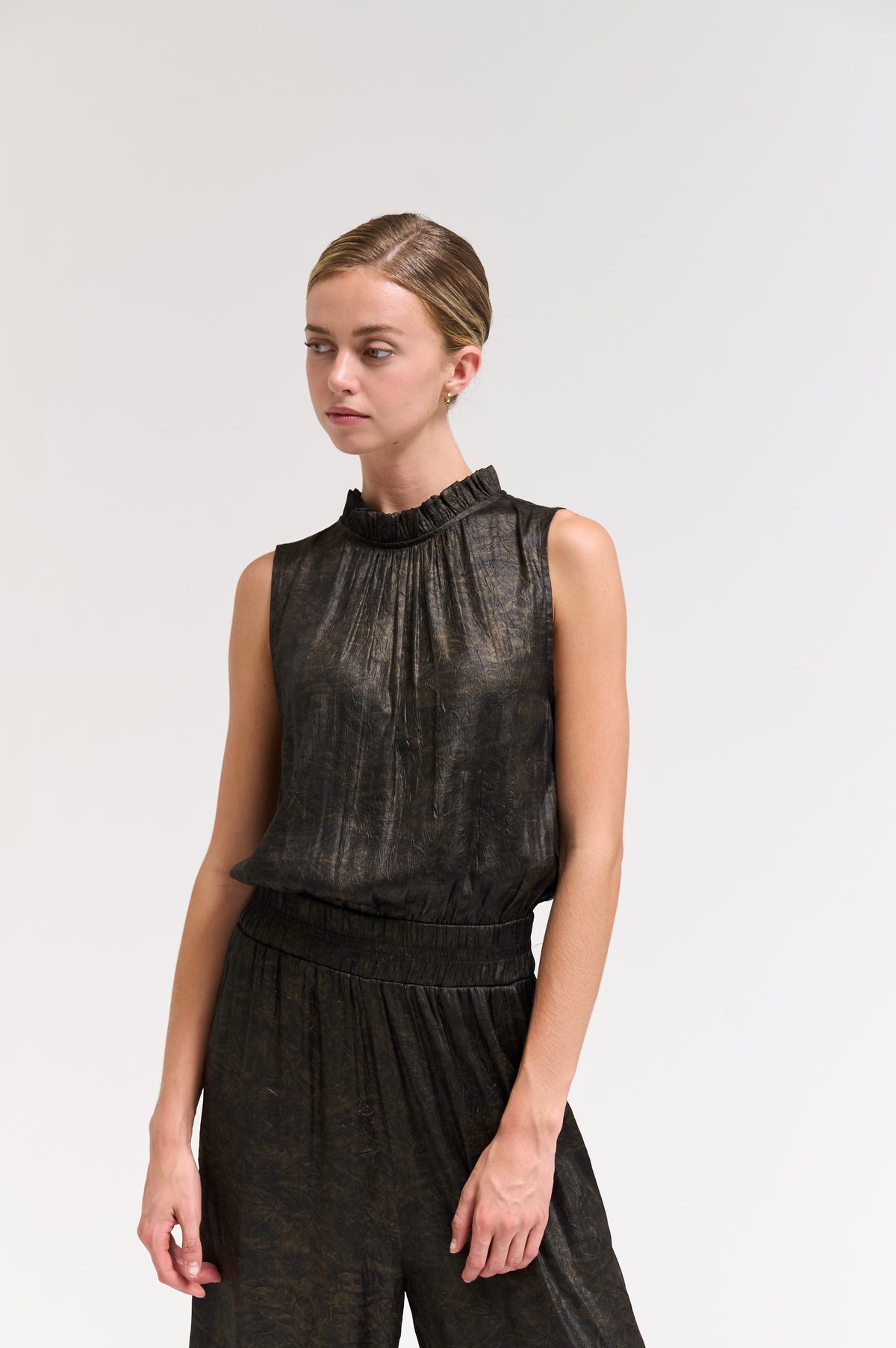 Ruffle Neck Jumpsuit