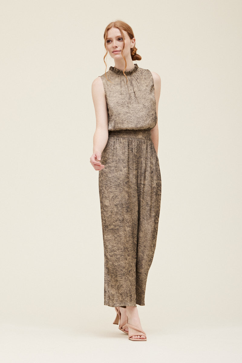 Ruffle Neck Jumpsuit