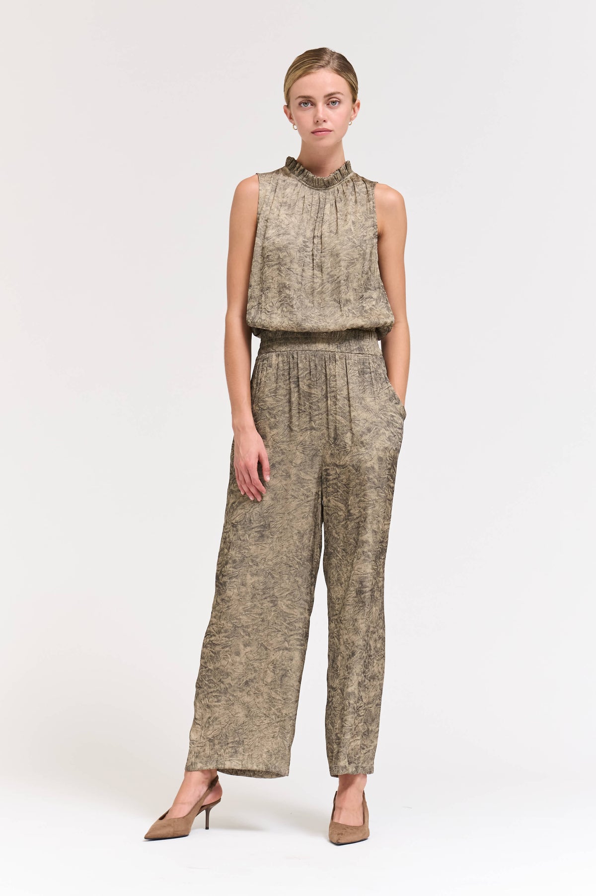 Ruffle Neck Jumpsuit