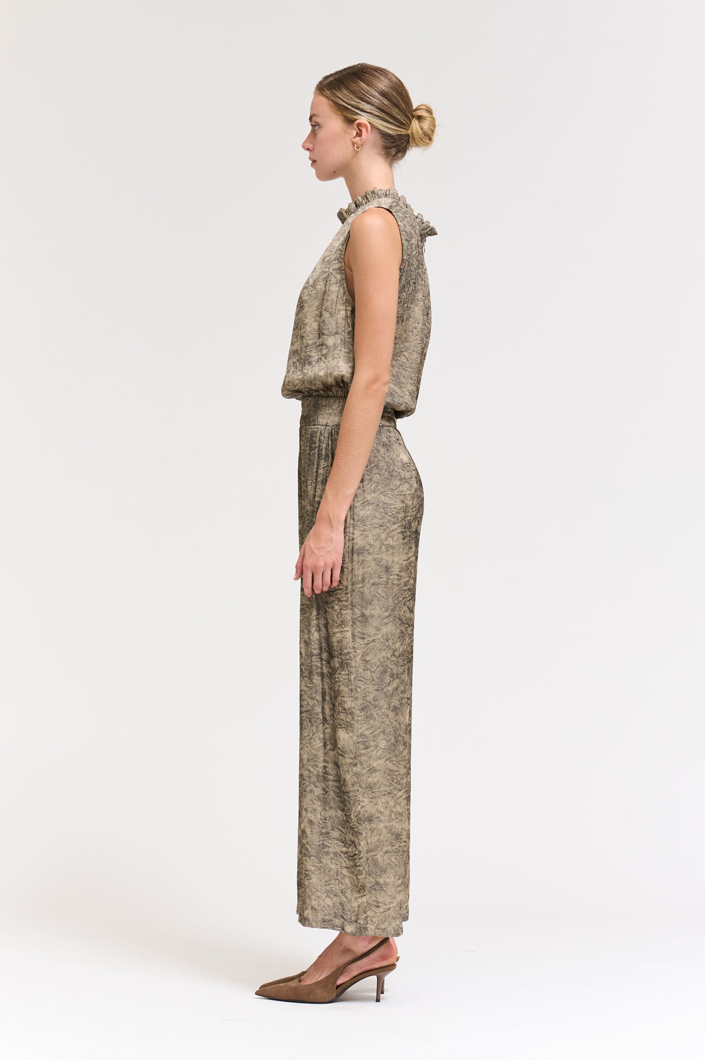 Ruffle Neck Jumpsuit