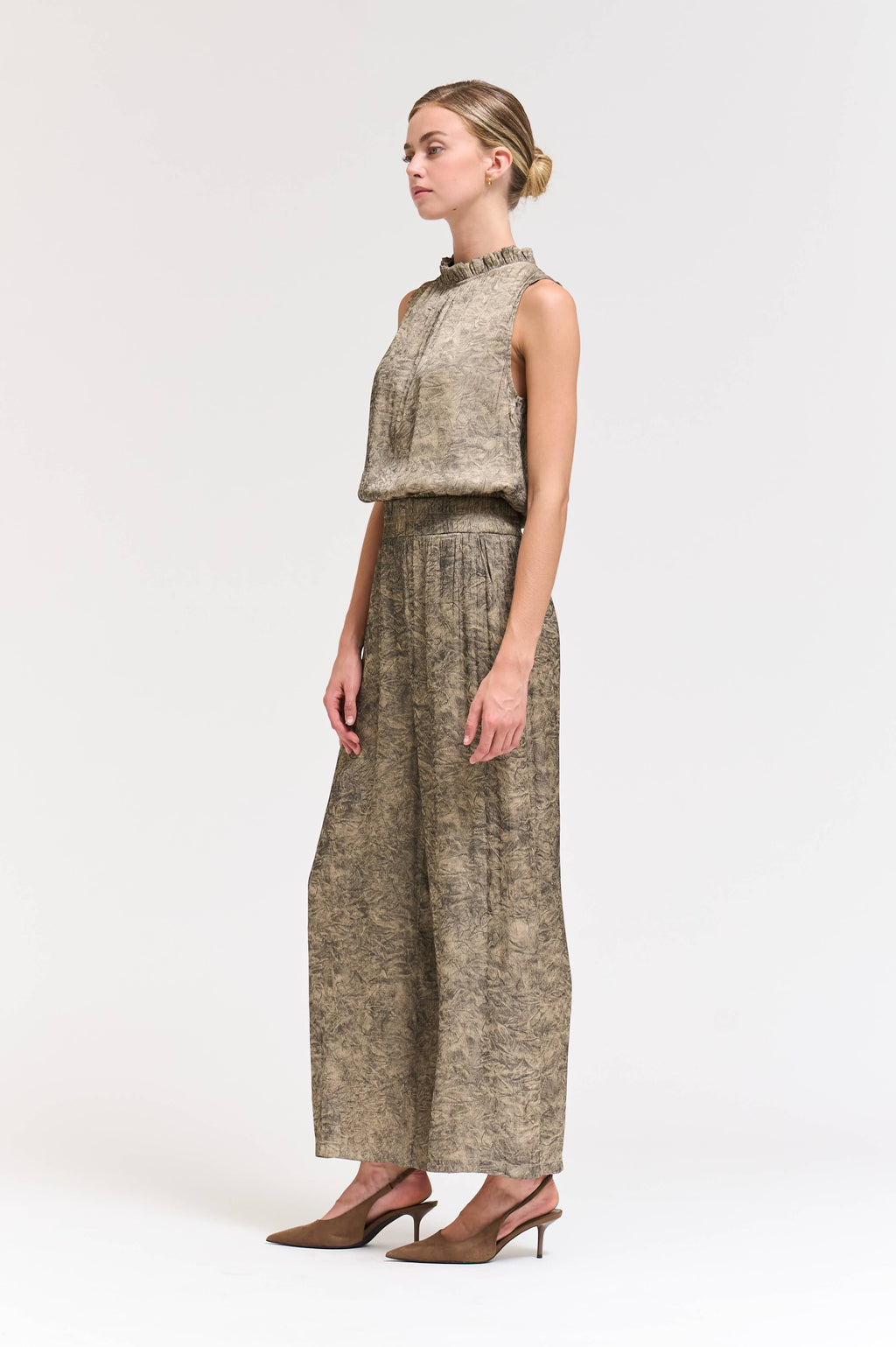 Ruffle Neck Jumpsuit