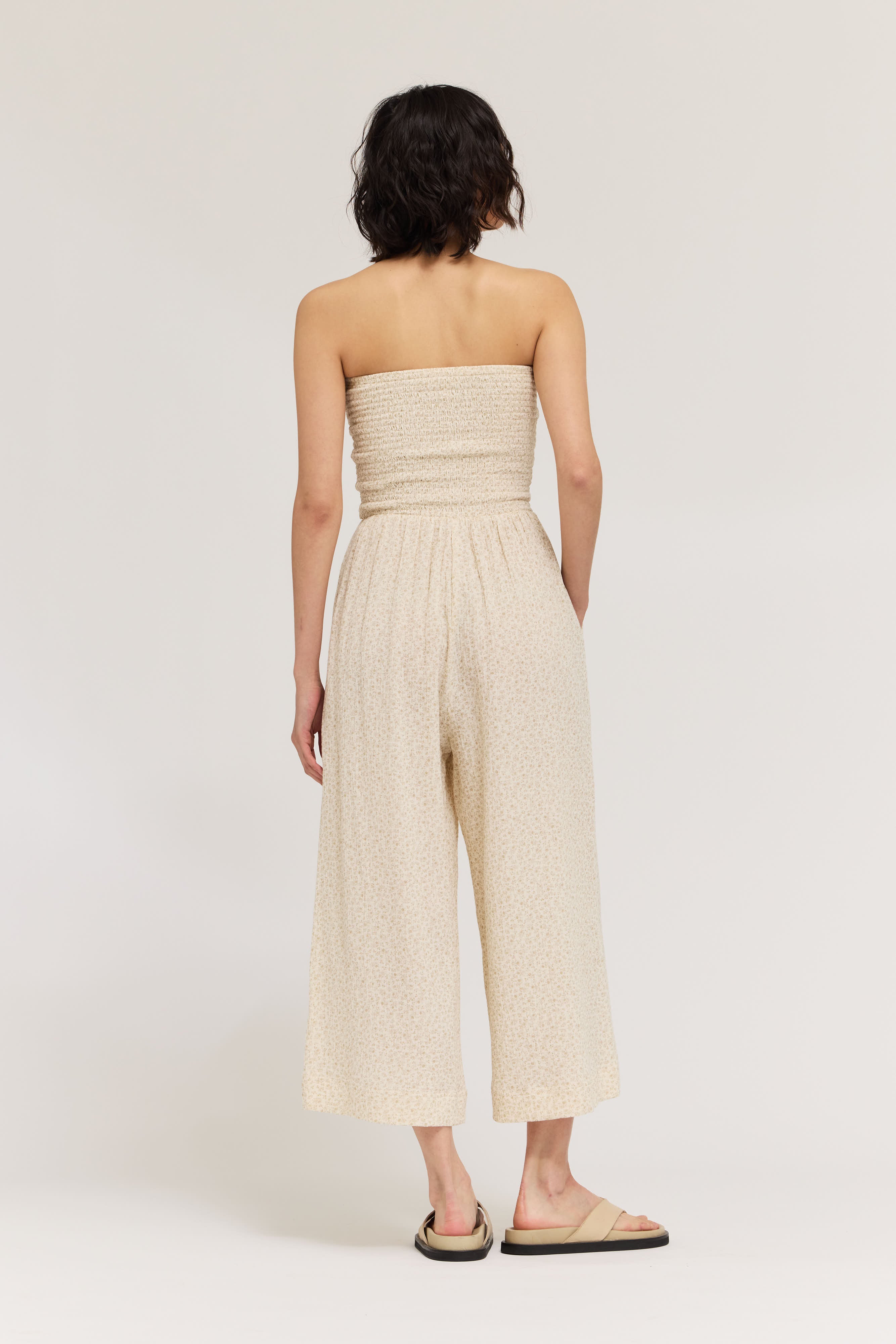 Tie Front Gauze Jumpsuit