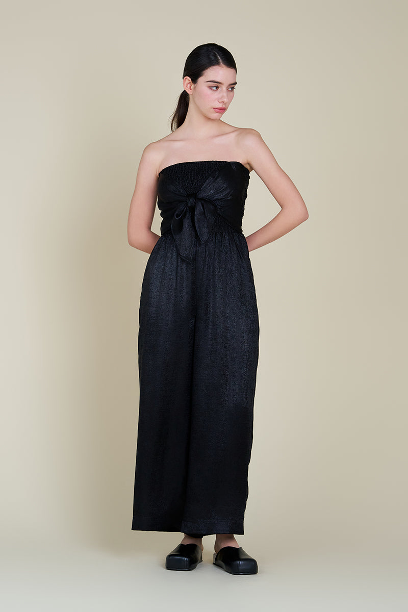 Tie Front Shine Jumpsuit