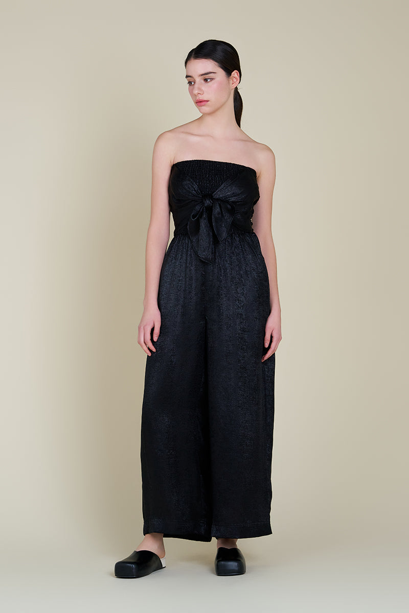 Tie Front Shine Jumpsuit