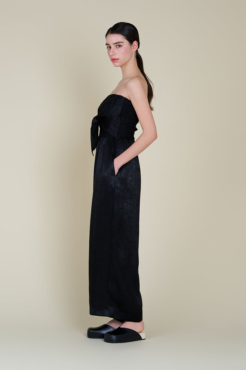 Tie Front Shine Jumpsuit