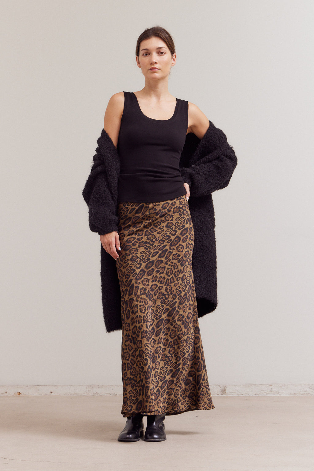 Curly Yarn Long Cardigan