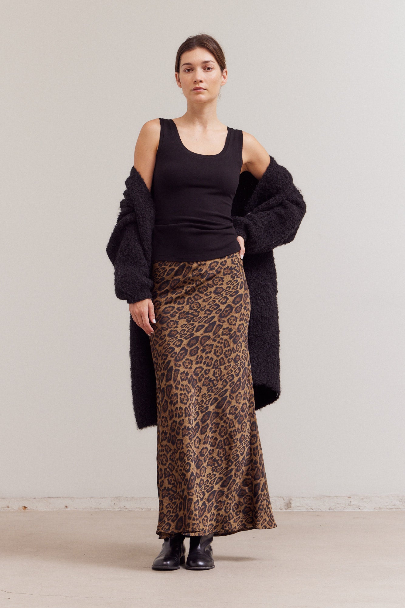 Curly Yarn Long Cardigan