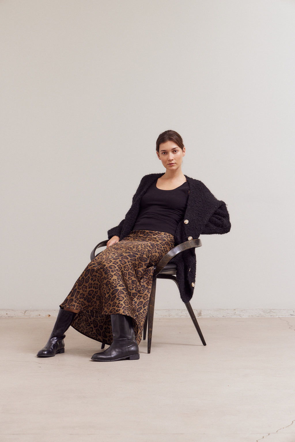 Curly Yarn Long Cardigan